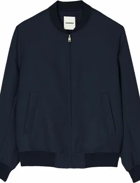 Cazadora bomber de hombre con cremallera y canalé - sandro - FashionsVida