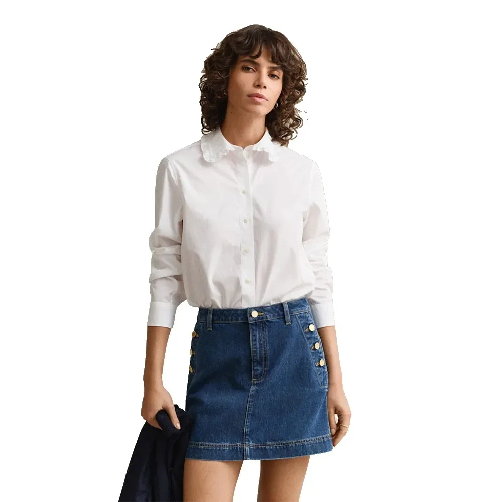 Camicia A Maniche Lunghe 300700 Regular Fit White 40 - Gant - FashionsVida