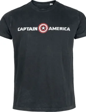 DC Comics T-Shirt - Captain Logo - S bis 4XL - für Männer - Größe 4XL - schwarz - EMP exklusives Merchandise! - Männer - male - Captain America - FashionsVida