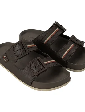 Milao Ii Slides Dark Brown / Brown UK 7 Men - Cartago - FashionsVida