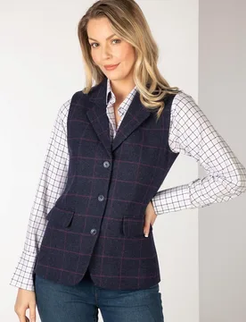 Hannah Womens Tweed Waistcoat - - Size: 8 - Rydale - FashionsVida
