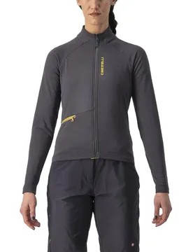 Maglia A Maniche Lunghe Unlimited Trail Dark Grey / Gold - Castelli - FashionsVida