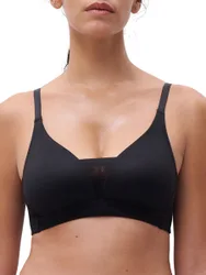 Womens Easy Bliss Wirefree T-Shirt Bra - Black Polyamide - Size 38c