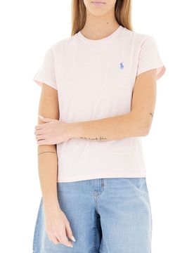 T-shirt girocollo POLO ROSA CHIARO S