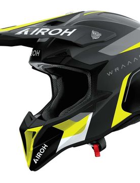Casco Moto Cross Enduro WRAAAP CONQUER Giallo Opaco taglia XL