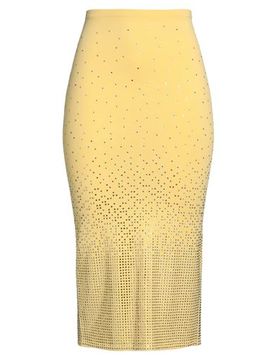 Midi-Rock Damen Pastellgelb 32,34,36,38,40 Damen