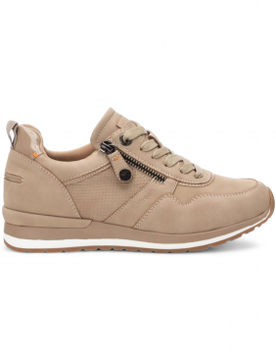 Para mujer. 17206006-BEIGE Zapatillas 172060 (37), Plano, Cremallera, Casual