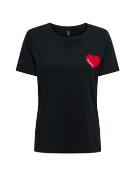Only Damen T-Shirt Schwarz 510012