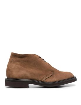 Scarpa stringata in camoscio