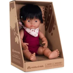 Muñeco de 38cm con implante coclear y vestido