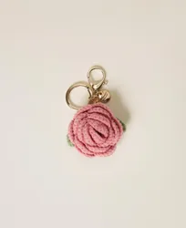 Twinset Porte-clés rose en crochet