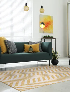 Asiatic Muse Chevron Rug Yellow - Asiatic - FashionsVida