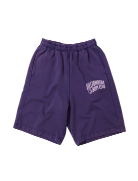 Washed Arch Logo Shorts - Purple