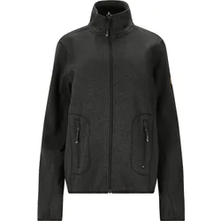 Samani Melange Fleece Damen Jacke, schwarz 44