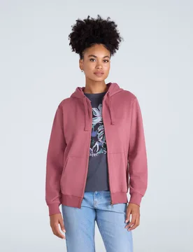 Maya Womens Full-Zip Hoodie - Purple - Purple - Size: 6 - Animal - FashionsVida