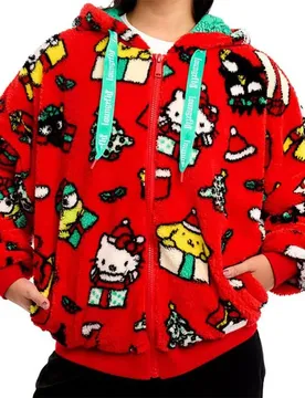 Sweat à Capuche Winter Wonderland Red XL unisex