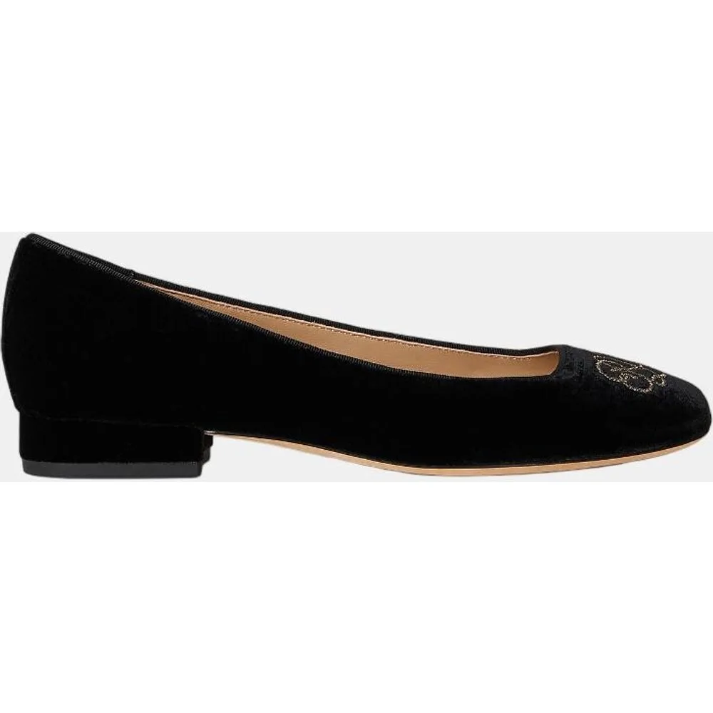Bailarina de mujer Emellie aterciopelada - Lauren Ralph Lauren - FashionsVida