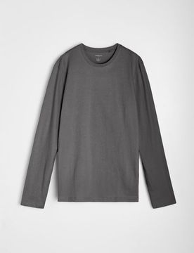 Maglietta a maniche lunghe in cotone - grigio scuro