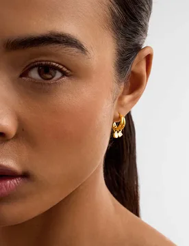 Gold Plated Hoop Earrings Gold female - Katie Loxton - FashionsVida