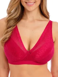 Womens Envisage Bralette Raspberry - Pink Polyamide - Size X-Small