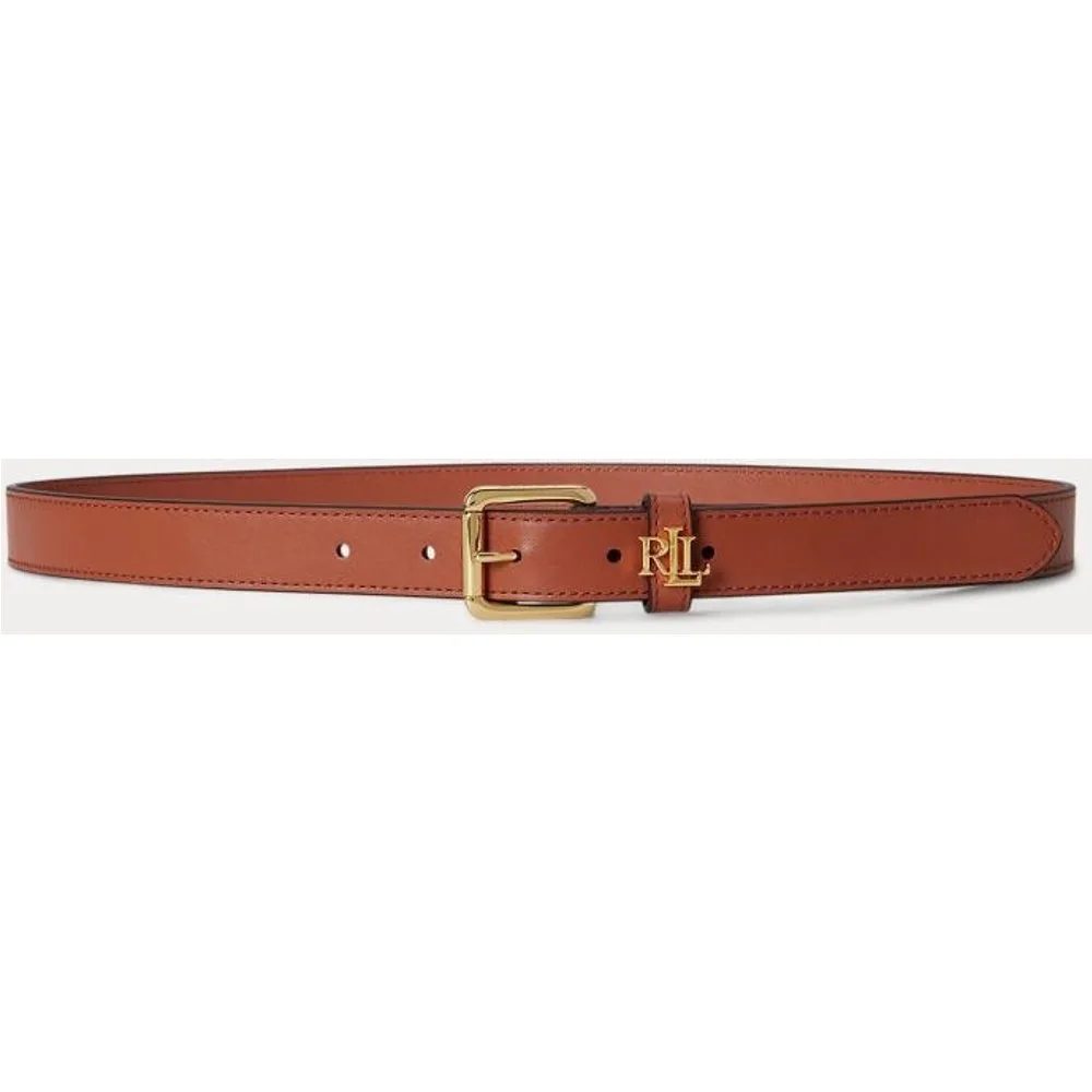 Cinturón de mujer de piel con hebilla dorada - Lauren Ralph Lauren - FashionsVida