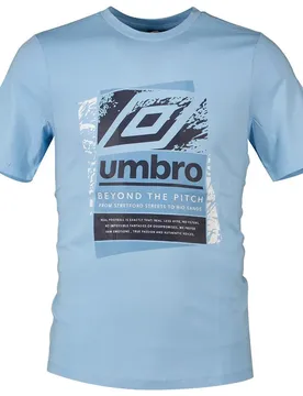 T-shirt à Manches Courtes Layered Box Logo Graphic Clear Sky L