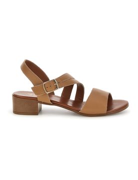 Sandali cuoio in vera pelle con cinturini e fibbia 243050 39