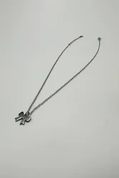 Women's Mini Bow Pendant Necklace in Silver - Silver - Size: One Size