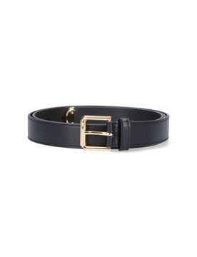 Calf Leather Belt with Brass Jewelry Hardware