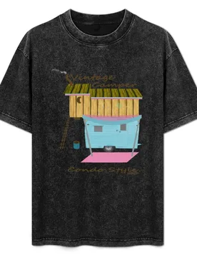Vintage Camper Condo Style by Cecile Grace Charles T-Shirt Big and Tall Loose Fit T-Shirt - Aliexpress - FashionsVida