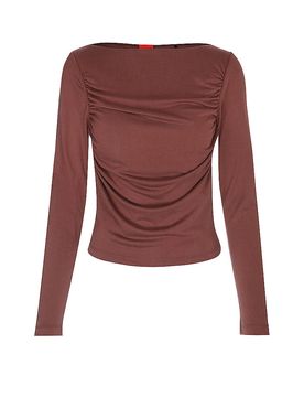 Hugo Camiseta de manga larga DAENI marrón S