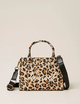 Twinset Cabas en toile animalière - TWINSET - FashionsVida