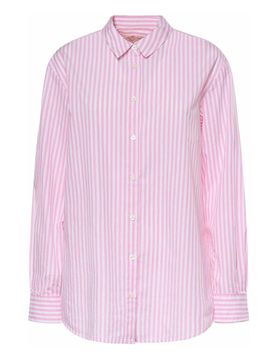 Camicia In Cotone Rigato Con Ricamo