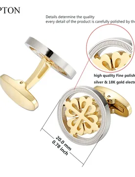 Crusaders Cufflinks in Silver And 18K Gold Color Stainless Steel round Men's Wedding Business Gemelos for Lepton - Aliexpress - FashionsVida