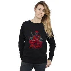 Deadpool Pose Splat Sweatshirt - Black - Size: L
