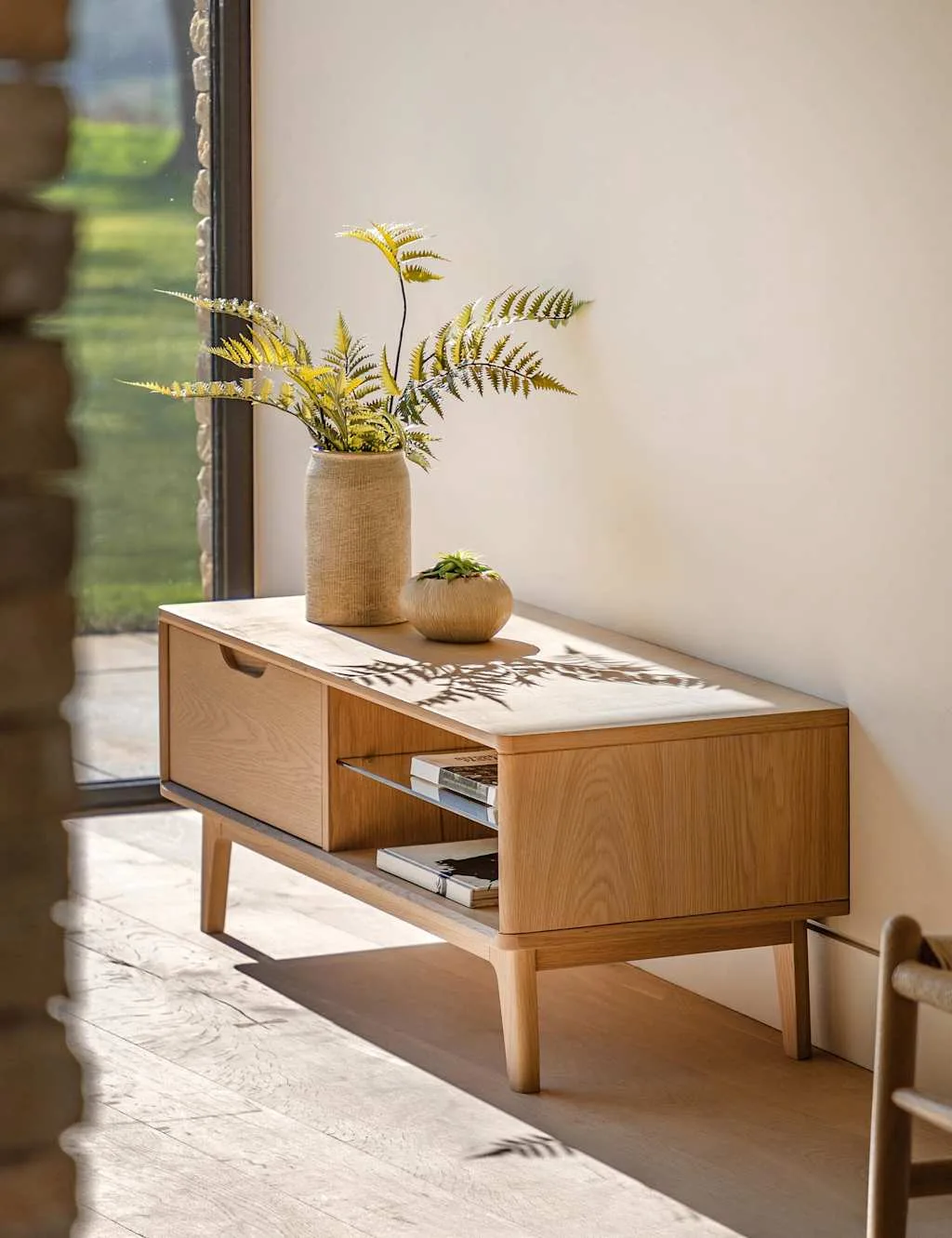 Gallery Direct Nord TV Unit Oak - Gallery Direct - FashionsVida