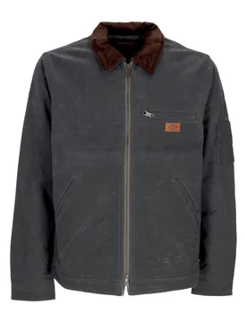 Giubbotto Uomo Lucas Waxed Jacket Charcoal Grey - Dickies - FashionsVida