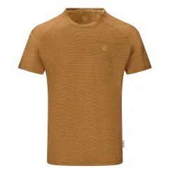Mens Persist Marl T-Shirt (Dark Cumin) - Tan/navy - Size Large