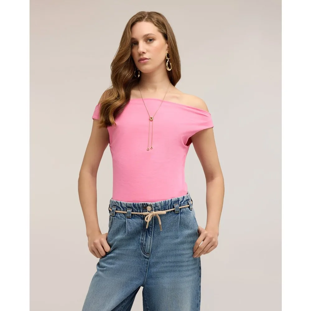 Top de mujer off-shoulders ajuste entallado - Motivi - FashionsVida