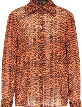 Faina Blusa naranja / negro