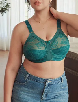 Sujetador sin costuras, transpirable y sin aros para mujer de talla grande, ligero y de cobertura total - Shein - FashionsVida