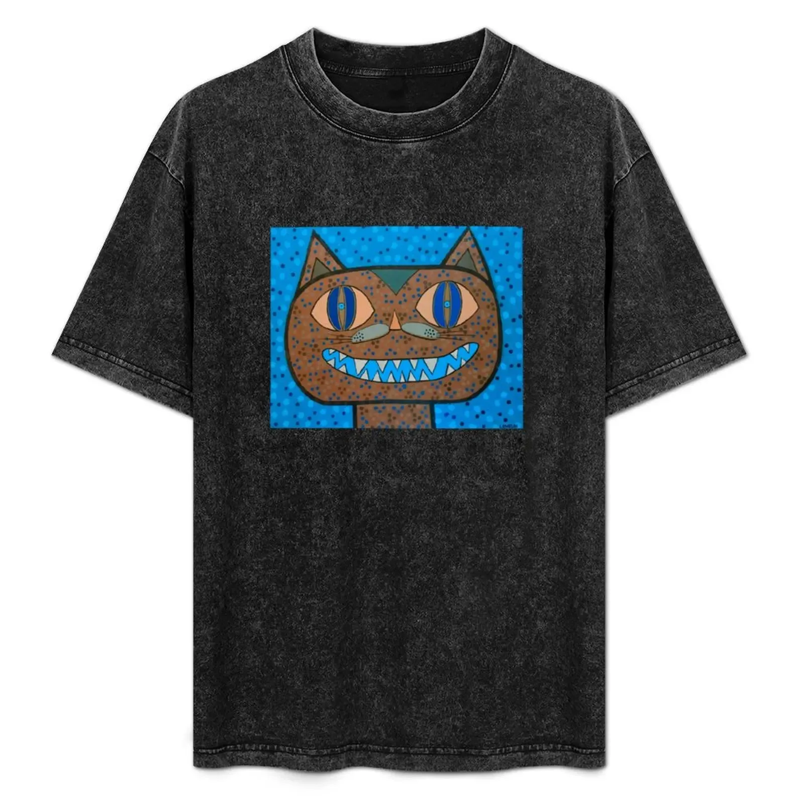 Mischievous Cat T-Shirt Basic Crew Neck Short Sleeve Top - Aliexpress - FashionsVida