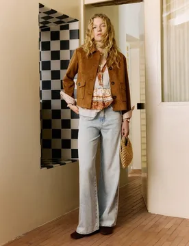Vaquero recto de algodón de mujer - Southern Cotton - FashionsVida