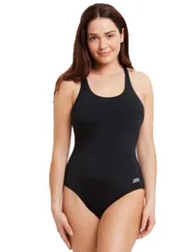 Cottesloe Powerback Swimsuit Black 30 Women - Zoggs - FashionsVida