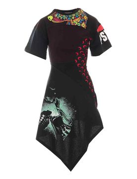 Vestito asimmetrico al ginocchio