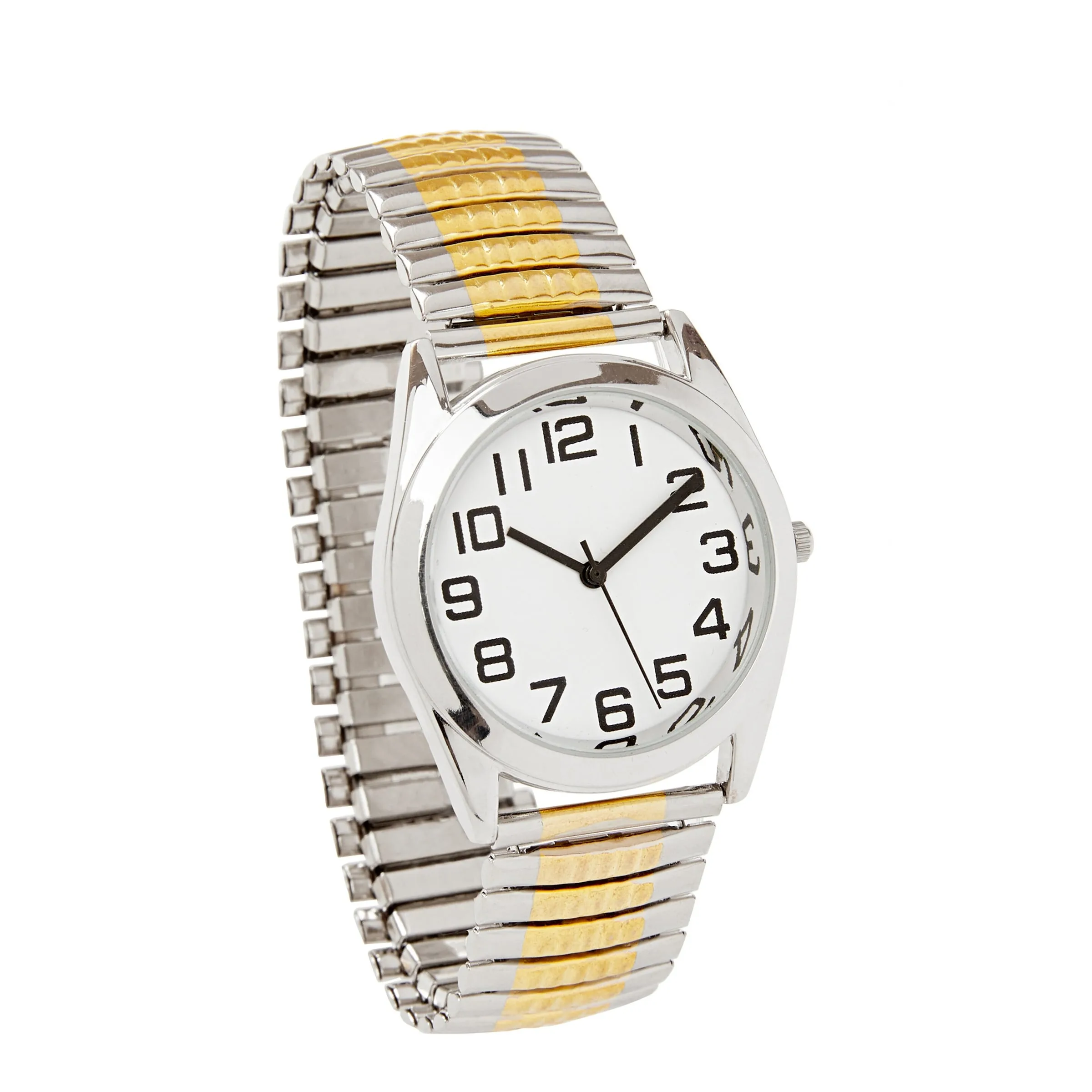 Stretch-Seniorenuhr silber gold - wedolina - FashionsVida