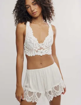 Petal Party Non Wired Bralette White female - Intimately FP by Free People - FashionsVida