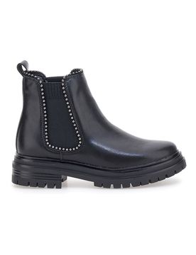 Chelsea boots neri con elastico laterale e borchie Cafe' Cost 200135 37