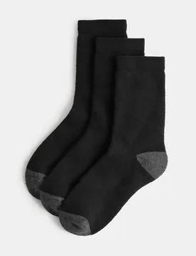Pack Thermal Socks (6 Small-10½ Large) Black male - M&S - FashionsVida