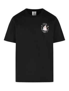 T-shirt nera in cotone 'casaway'